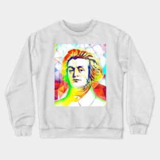 Adam Mickiewicz Colourful Portrait | Adam Mickiewicz Artwork 11 Crewneck Sweatshirt